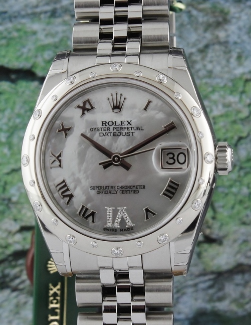 (image for) UNWORN ROLEX MID SIZE STEEL OYSTER PERPETUAL DATEJUST / 178344